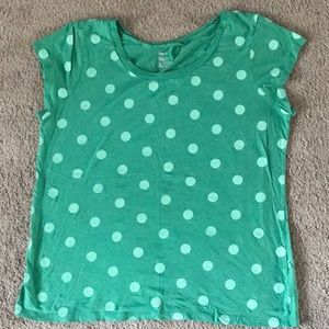 GAP Green Polka Dot Top